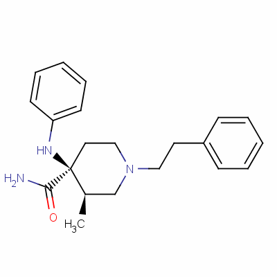 Cis-3-methyl-1-phenethyl-4-(phenylamino)piperidine-4-carboxamide Structure,61085-92-5Structure