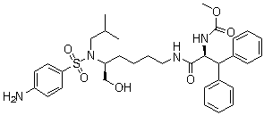 N-[(1s)-1-[[[(5s)-5-[[(4-氨基苯基)磺酰基](2-甲基丙基)氨基]-6-羟基己基]氨基]羰基]-2,2-二苯基乙基]氨基甲酸甲酯结构式_612547-11-2结构式