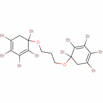 1,1-[丙烷-1,3-二基双(氧基)]双[五溴苯]结构式_61262-54-2结构式