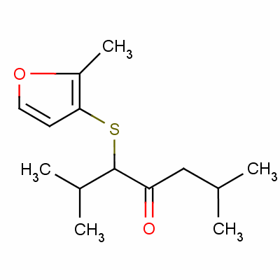 2,6-二甲基-3-[(2-甲基-3-呋喃基)硫代]-4-庚酮结构式_61295-51-0结构式