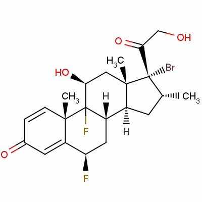 17-Bromo-6beta,9-difluoro-11beta,21-dihydroxy-16alpha-methylpregna-1,4-diene-3,20-dione Structure,61339-37-5Structure