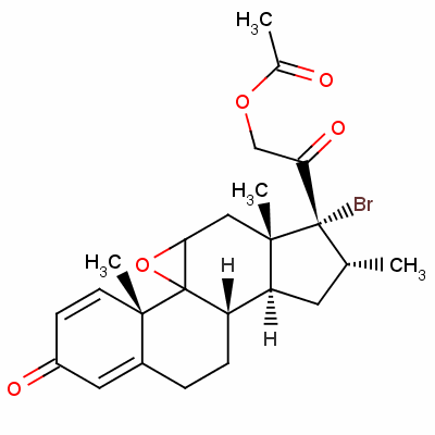 17-Bromo-9beta,11beta-epoxy-21-hydroxy-16alpha-methylpregna-1,4-diene-3,20-dione 21-acetate Structure,61339-41-1Structure