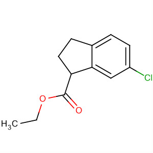 6-Chloro-2,3-dihydro-1h-indene-1-carboxylic acid ethyl ester Structure,61346-39-2Structure