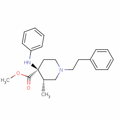 Methyl cis-(+)-3-methyl-1-phenethyl-4-(phenylamino)piperidine-4-carboxylate Structure,61380-35-6Structure