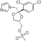 顺式-2-(2,4-二氯苯基)-2-(1H-咪唑-1-基)甲基-1,3-二氧杂烷-4-基]甲基甲磺酸结构式_61397-61-3结构式