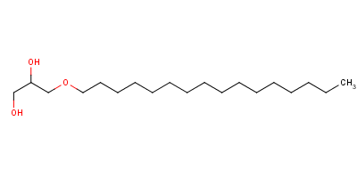 1-邻十六基-rac-甘油结构式_6145-69-3结构式