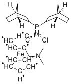 氯化(二-2-降冰片聚膦)( 2-二甲基氨甲基二茂铁-1-基)钯(Ⅱ)结构式_614753-51-4结构式