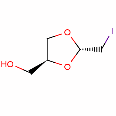 Trans-2-(iodomethyl)-1,3-dioxolane-4-methanol Structure,61508-57-4Structure