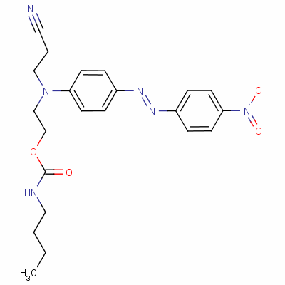 2-[(2-Cyanoethyl)[4-[(4-nitrophenyl)azo]phenyl ]amino]ethyl butylcarbamate Structure,61556-47-6Structure