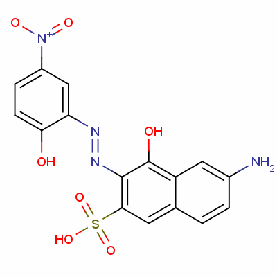 6-氨基-4-羟基-3-[(2-羟基-5-硝基苯基)氮杂]萘-2-磺酸结构式_61631-90-1结构式