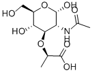 2-乙酰氨基-2-脱氧-3-o-[d-1-羧基乙基]-d-吡喃葡萄糖结构式_61633-75-8结构式