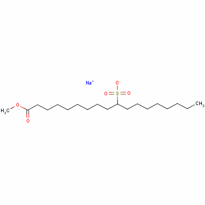 1-甲基-10-磺基硬脂酸鈉結構式_61791-91-1結構式