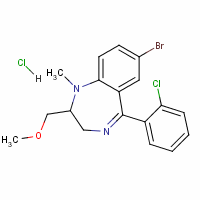 7-Bromo-5-(2-chlorophenyl)-2,3-dihydro-2-(methoxymethyl)-1-methyl-1h-benzo-1,4-diazepine monohydrochloride Structure,61802-93-5Structure