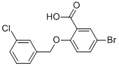 5-Bromo-2-[(3-chlorobenzyl)oxy]benzoic acid Structure,62176-35-6Structure