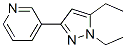 Pyridine, 3-(1,5-diethyl-1h-pyrazol-3-yl)-(9ci) Structure,622403-61-6Structure