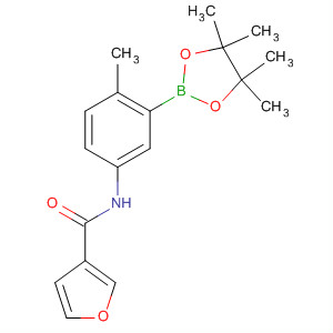 N-[4-甲基-3-(4,4,5,5-四甲基-1,3,2-二噁硼烷-2-基)苯基]-3-呋喃羧酰胺结构式_623907-54-0结构式