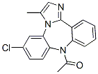 9-Acetyl-6-chloro-3-methyl-9h-dibenz[b,f]imidazo[1,2-d][1,4]diazepine Structure,62538-89-0Structure