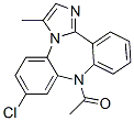 9-Acetyl-7-chloro-3-methyl-9h-dibenz[b,f]imidazo[1,2-d][1,4]diazepine Structure,62538-90-3Structure