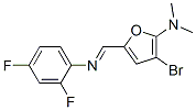  3-溴-5-[[(2,4-二氟苯基)亚氨基]甲基]-N,N-二甲基-2-呋喃胺结构式_625405-73-4结构式