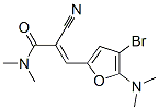 2-Propenamide, 3-[4-bromo-5-(dimethylamino)-2-furanyl]-2-cyano-n,n-dimethyl- Structure,625412-64-8Structure