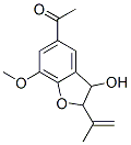 2,3-Dihydro-5-acetyl-7-methoxy-2-(1-methylethenyl)benzofuran-3-ol Structure,62610-32-6Structure