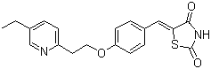 5-[[4-[2-(5-乙基-2-吡啶基)乙氧基]苯基]亚甲基]-2,4-噻唑二酮结构式_627502-58-3结构式