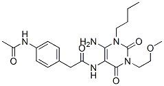  4-(乙酰基氨基)-n-[6-氨基-1-丁基-1,2,3,4-四氢-3-(2-甲氧基乙基)-2,4-二氧代-5-嘧啶]-苯乙酰胺结构式_628279-21-0结构式