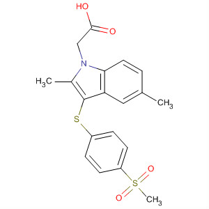 2,5-二甲基-3-[[4-(甲基磺酰基)苯基]硫代]-1H-吲哚-1-乙酸结构式_628736-33-4结构式