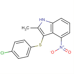 3-(4-Chlorophenylsulfanyl)-2-methyl-4-nitro-1h-indole Structure,628737-12-2Structure