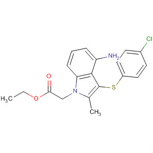 4-Amino-3-[(4-chlorophenyl)thio]-2-methyl-1h-indole-acetic acid ethyl ester Structure,628737-15-5Structure