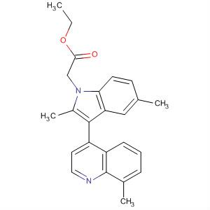 3-(8-甲基-4-喹啉)-2,5-二甲基-1H-吲哚-1-乙酸乙酯结构式_629643-70-5结构式