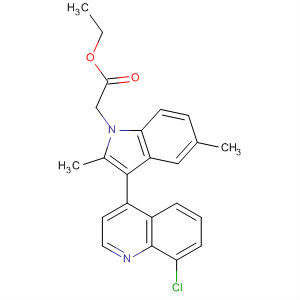 Ethyl 3-(8-chloro-4-quinolinyl)-2,5-dimethyl-1h-indole-1-acetate Structure,629644-16-2Structure