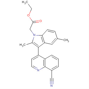 3-(8-氰基-4-喹啉)-2,5-二甲基-1H-吲哚-1-乙酸乙酯结构式_629644-54-8结构式