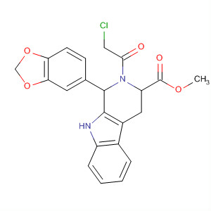 (1S,3S)-1-(1,3-苯并二氧杂环戊烯l-5-基)-2-(2-氯乙酰基)-2,3,4,9-四氢-1H-吡啶并[3,4-b]吲哚-3-羧酸甲酯结构式_629652-42-2结构式