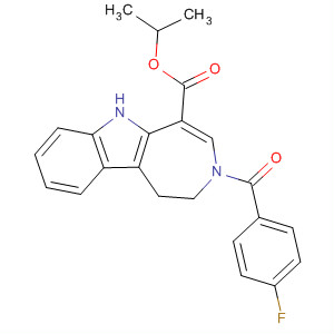 3-(4-氟苯甲酰基)-1,2,3,6-四氢氮杂革并[4,5-b]吲哚-5-羧酸异丙酯结构式_629659-70-7结构式