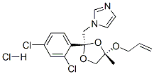 Cis-1-[[4-(allyloxy)methyl-2-(2,4-dichlorophenyl)-1,3-dioxolan-2-yl]methyl]-1h-imidazole monohydrochloride Structure,62973-77-7Structure