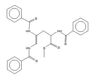 2,4,5-三(苯甲酰基氨基)-4-戊烯酸甲酯结构式_6298-09-5结构式