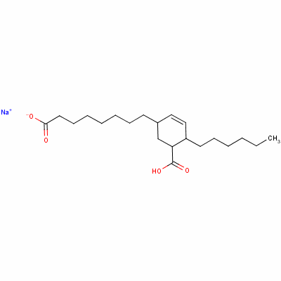 Sodium 5-carboxy-4-hexylcyclohex-2-ene-1-octanoate Structure,63082-99-5Structure