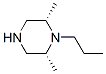 Piperazine,2,6-dimethyl-1-propyl-,(2r,6s)-rel-(9ci) Structure,63207-10-3Structure