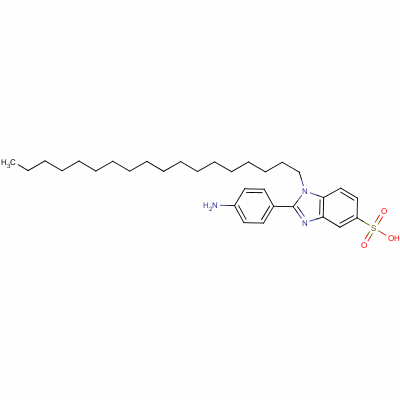 2-(4-Aminophenyl)-1-octadecyl-1h-benzimidazole-5-sulphonic acid Structure,63217-35-6Structure