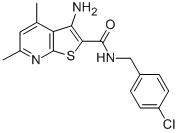 3-氨基-N-[(4-氯苯基)甲基]-4,6-二甲基噻吩并[2,3-b]吡啶-2-羧酰胺结构式_633283-39-3结构式