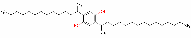 (1-Methylpentadecyl)(1-methyltridecyl)hydroquinone Structure,63451-53-6Structure