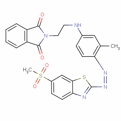 N-[2-[[3-甲基-4-[[6-(甲基磺酰基)苯并噻唑-2-基]氮杂]苯基]氨基]乙基]邻苯二甲酰亚胺结构式_63467-13-0结构式