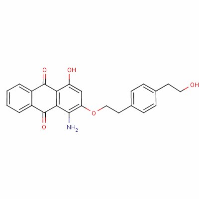 1-氨基-4-羟基-2-[2-[4-(2-羟基乙基)苯基]乙氧基]蒽醌结构式_63467-14-1结构式