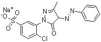 Benzenesulfonic acid, 4-chloro-3-[4,5-dihydro-3-methyl-5-oxo-4-(phenylazo)-1h-pyrazol-1-yl]-, sodium salt Structure,6359-90-6Structure