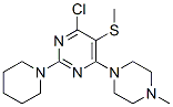 4-氯-6-(4-甲基哌嗪)-5-甲基硫代-2-哌啶嘧啶结构式_63731-99-7结构式