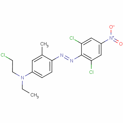 N-(2-氯乙基)-4-[(2,6-二氯-4-硝基苯基)偶氮]-N-乙基间甲苯胺结构式_63741-10-6结构式