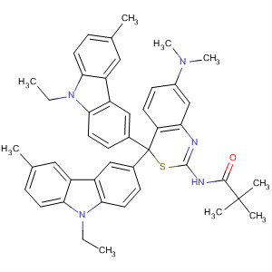 N-[7-(diethylamino)-4,4-bis(9-ethyl-6-methyl-9h-carbazol-3-yl)-4h-3,1-benzothiazin-2-yl]pivalamide Structure,64072-05-5Structure