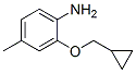 Benzenamine, 2-(cyclopropylmethoxy)-4-methyl-(9ci) Structure,640767-87-9Structure