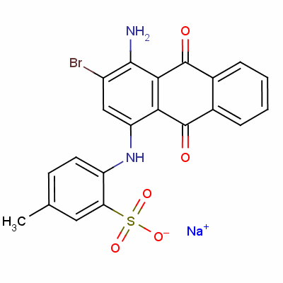 Sodium 6-[(4-amino-3-bromo-9,10-dihydro-9,10-dioxo-1-anthryl)amino]toluene-3-sulphonate Structure,6424-75-5Structure